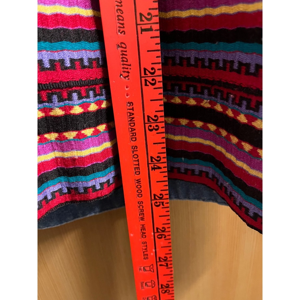 Coldwater Creek Denim Jacket Womens 1X Blue Aztec Southwestern Embroidered Trim - Picture 5 of 10